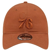 Men's New Era Brown Philadelphia 76ers Colorpack Tonal 9TWENTY Adjustable Hat