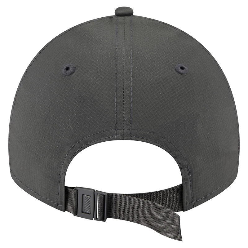 Casquette ajustable New Era 9TWENTY Active Ripstop des Philadelphia 76ers pour homme, couleur charbon