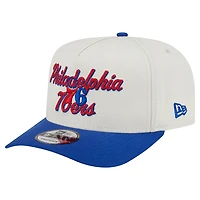 Casquette snapback New Era 9FIFTY A-Frame crème/bleu roi Philadelphia 76ers pour homme