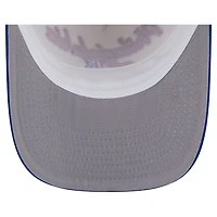 Men's New Era Cream/Royal Philadelphia 76ers Chainstitch 9FIFTY A-Frame Snapback Hat