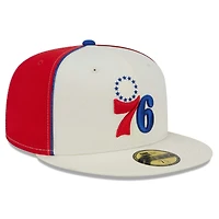 Casquette ajustée 59FIFTY à empiècement pop passepoilé Philadelphia 76ers New Era pour homme