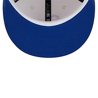 Men's New Era Cream Philadelphia 76ers Piped Pop Panel 59FIFTY Fitted Hat