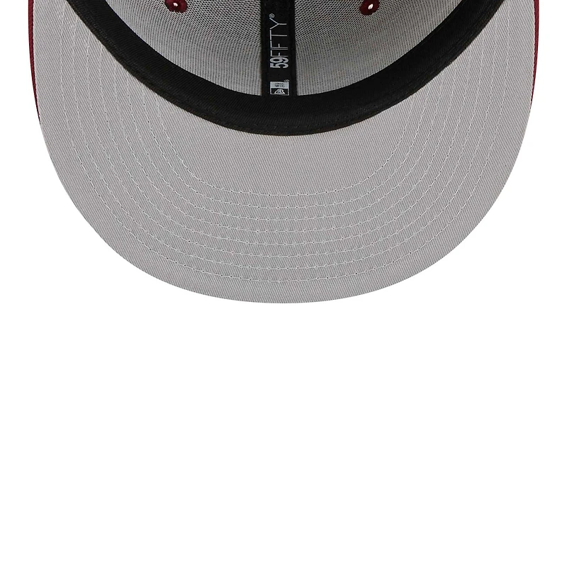 Men's New Era Crimson Philadelphia 76ers Color Pack 59FIFTY Fitted Hat