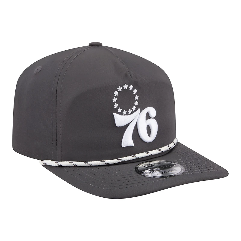 Casquette ajustable New Era Graphite Philadelphia 76ers Tonal Rope 19TWENTY pour homme