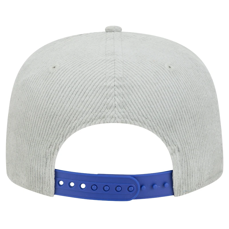 Men's New Era Gray Philadelphia 76ers Throwback Corduroy Golfer Snapback Hat