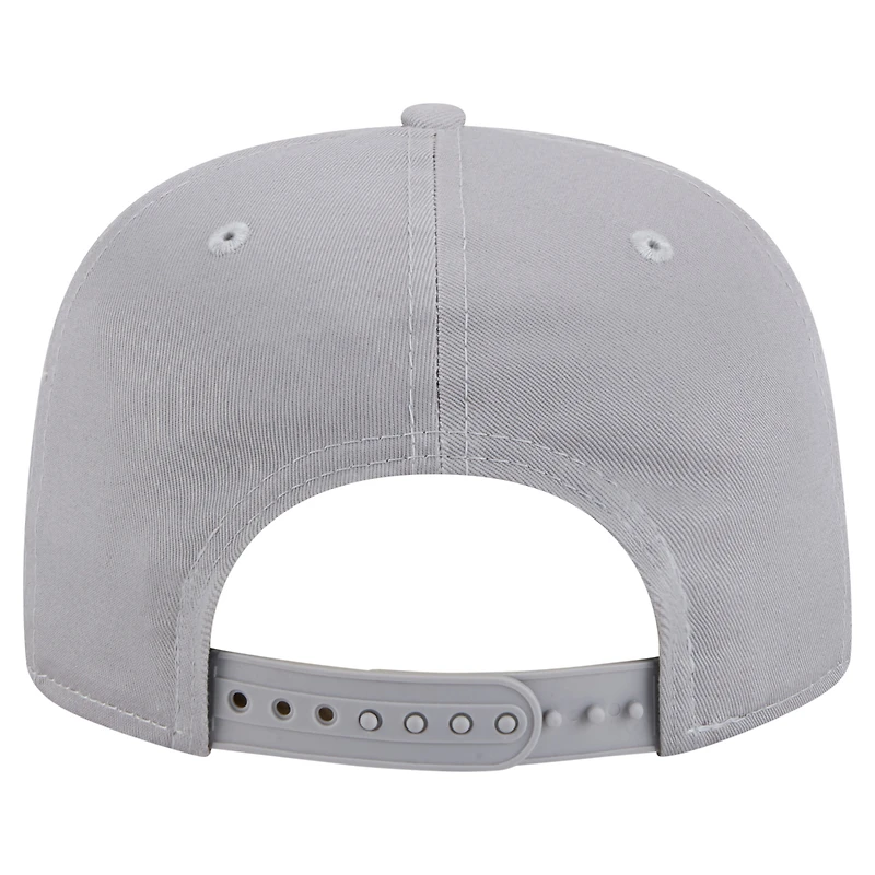 Casquette snapback grise Philadelphia 76ers pour homme New Era, modèle rétro, propriété du golfeur