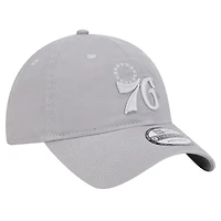 Men's New Era Gray Philadelphia 76ers Tonal 9TWENTY Adjustable Hat