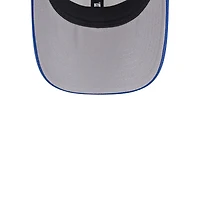 Casquette réglable 9FORTY Throwback Patch Trucker 9FORTY Kaki/Royal Philadelphia 76ers New Era pour hommes