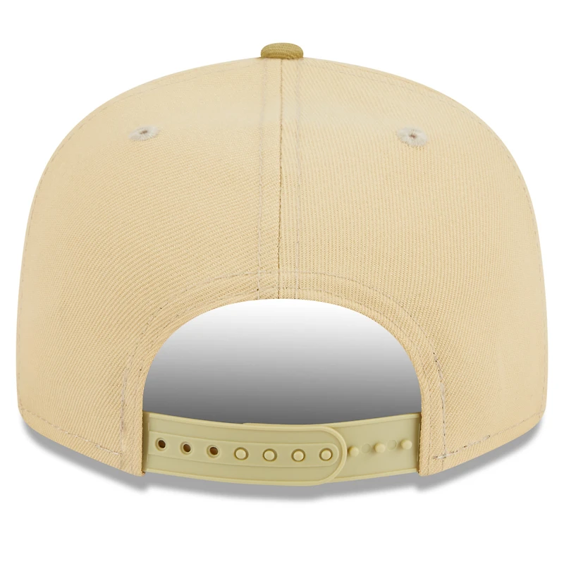Casquette Snapback Repreve 9FIFTY New Era pour hommes, beige/marron clair, Philadelphia 76ers Green Collection