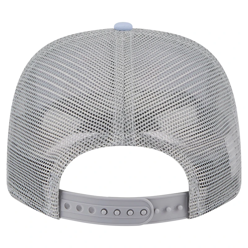 Men's New Era Light Blue/Gray Philadelphia 76ers Adventure Aloha Pattern 9SEVENTY Stretch-Snap Hat