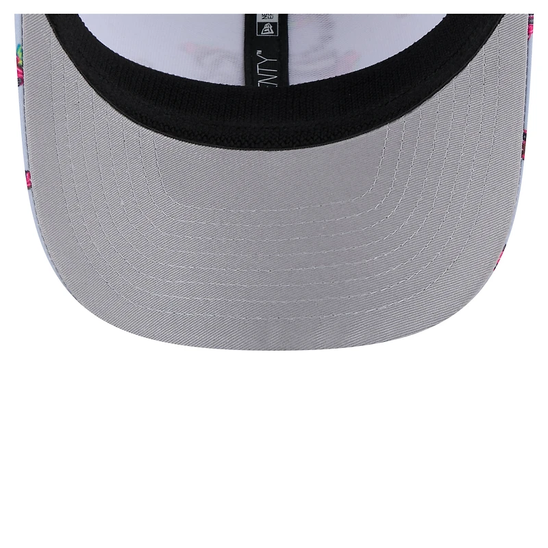 Men's New Era Light Blue/Gray Philadelphia 76ers Adventure Aloha Pattern 9SEVENTY Stretch-Snap Hat