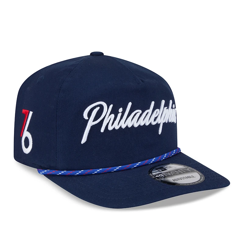 Casquette ajustable New Era bleu marine Philadelphia 76ers 2025/26 City Edition 19TWENTY pour homme