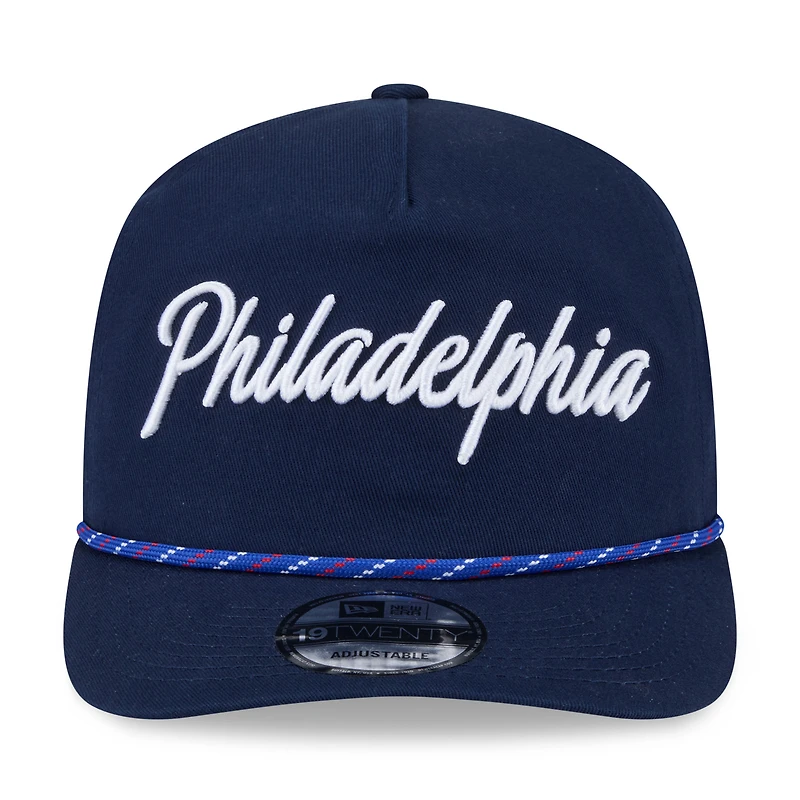 Men's New Era Navy Philadelphia 76ers 2025/26 City Edition 19TWENTY Adjustable Hat