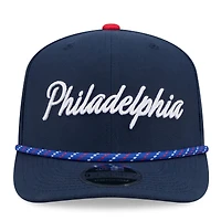 Casquette ajustable New Era bleu marine Philadelphia 76ers 2025/26 City Edition 9SEVENTY pour homme