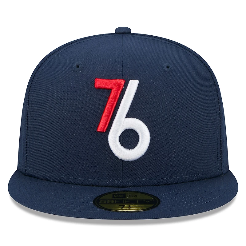 Casquette ajustée New Era bleu marine Philadelphia 76ers 2025/26 City Edition Alternate 59FIFTY pour homme