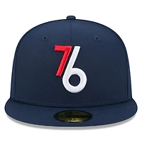 Casquette ajustée New Era bleu marine Philadelphia 76ers 2025/26 City Edition Alternate 59FIFTY pour homme