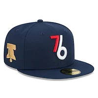Casquette ajustée New Era bleu marine Philadelphia 76ers 2025/26 City Edition Alternate 59FIFTY pour homme
