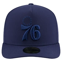 Men's New Era  Navy Philadelphia 76ers Colorpack A-Frame Pinch Front 59FIFTY Fitted Hat