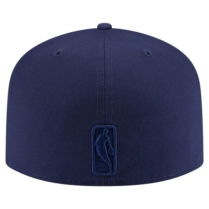 Men's New Era  Navy Philadelphia 76ers Colorpack A-Frame Pinch Front 59FIFTY Fitted Hat