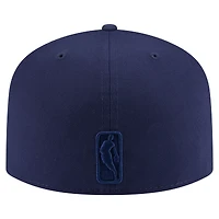 Men's New Era  Navy Philadelphia 76ers Colorpack A-Frame Pinch Front 59FIFTY Fitted Hat