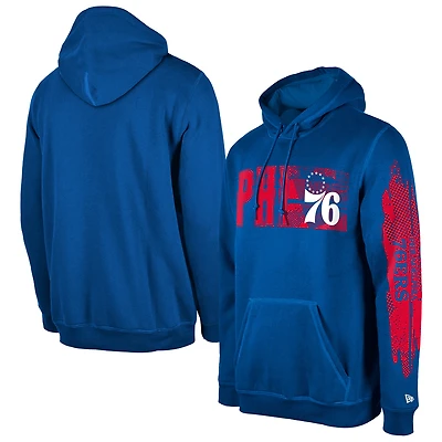 Sweat à capuche enfiler Philadelphia 76ers Royal Tip-Off Collection New Era pour homme