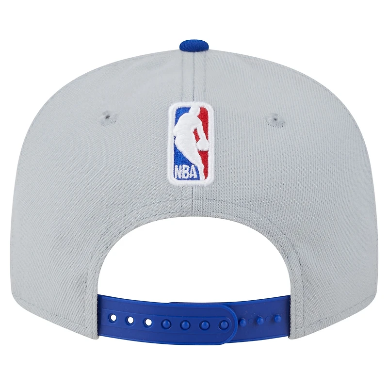 Casquette Snapback 9FIFTY Tip-Off 9FIFTY des Philadelphia 76ers New Era, bleu royal/gris pour hommes