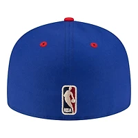Casquette ajustée New Era 59FIFTY pour homme, bleu roi/rouge, Philadelphia 76ers, style années 80.