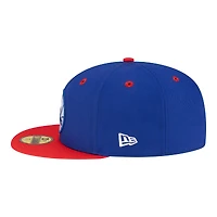 Men's New Era  Royal/Red Philadelphia 76ers 80s Throwback 59FIFTY Fitted Hat