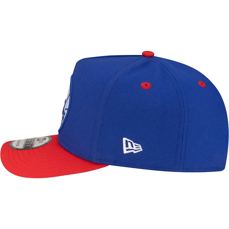 Men's New Era  Royal/Red Philadelphia 76ers 80s Throwback A-Frame 9FIFTY Snapback Hat