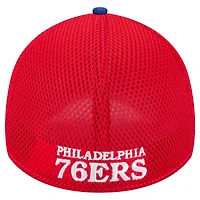 Men's New Era Royal/Red Philadelphia 76ers Active Tech Neo Flex 39THIRTY Hat