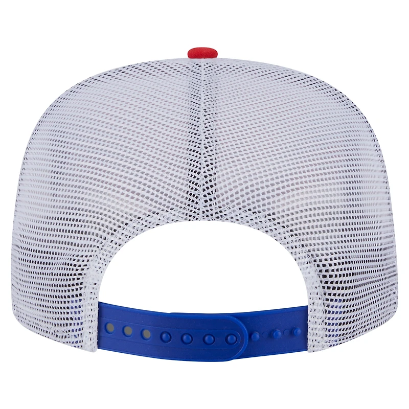 Casquette snapback de golf New Era bleu royal/rouge Philadelphia 76ers pour homme