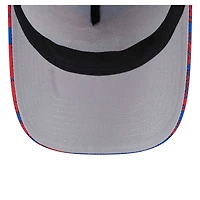 Casquette ajustable New Era 9FORTY Philadelphia 76ers Tip Off A-Frame Trucker pour homme Royal/Rouge
