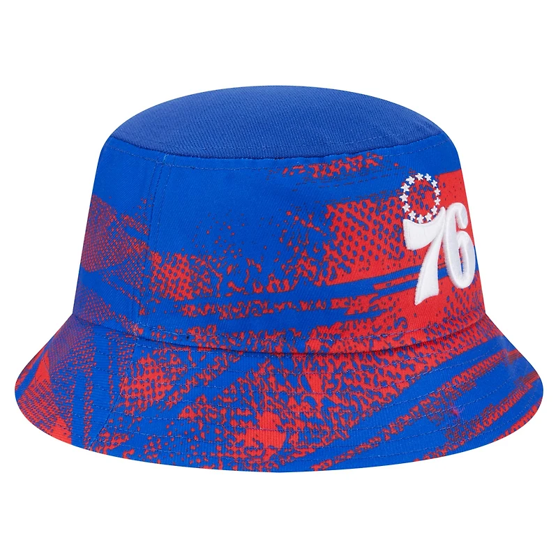 Men's New Era  Royal/Red Philadelphia 76ers Tip-Off Bucket Hat