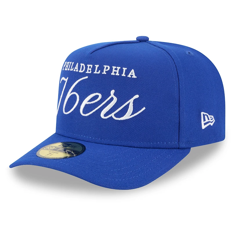 Casquette ajustée New Era Royal Philadelphia 76ers 2025 NBA Draft 59FIFTY pour homme