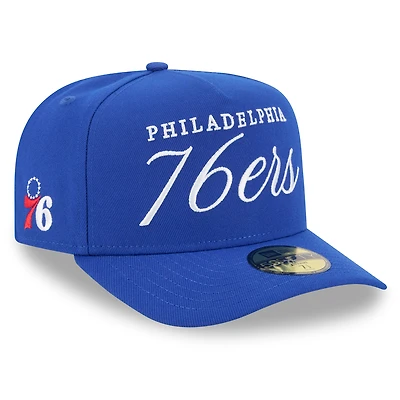 Casquette ajustée New Era Royal Philadelphia 76ers 2025 NBA Draft 59FIFTY pour homme
