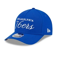 Casquette ajustable New Era Royal Philadelphia 76ers 2025 NBA Draft M-Crown A-Frame 9FORTY pour homme
