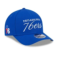 Casquette ajustable New Era Royal Philadelphia 76ers 2025 NBA Draft M-Crown A-Frame 9FORTY pour homme
