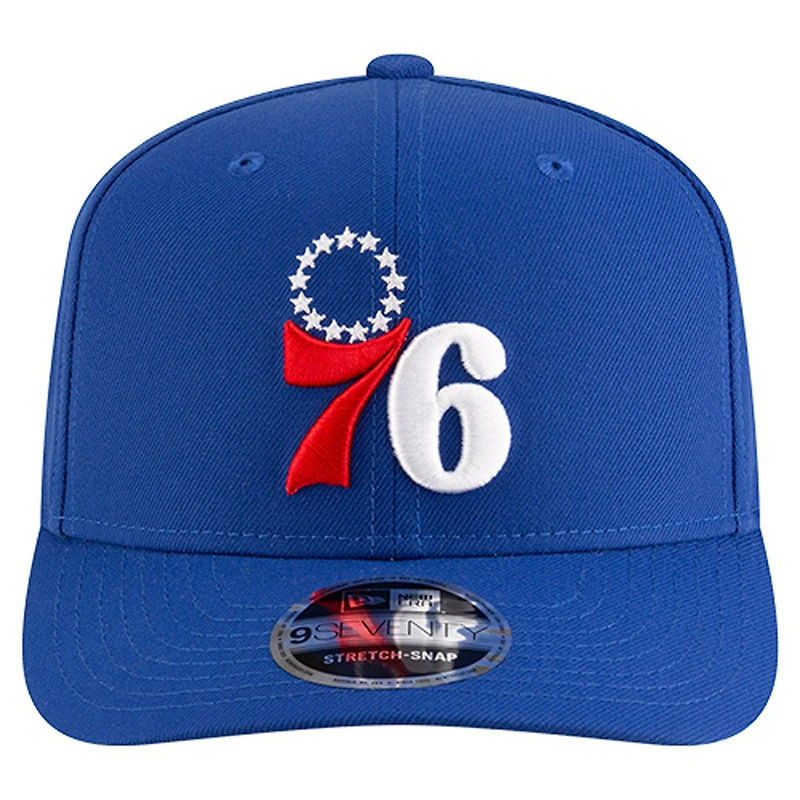 Casquette ajustable New Era Royal Philadelphia 76ers 9SEVENTY pour homme