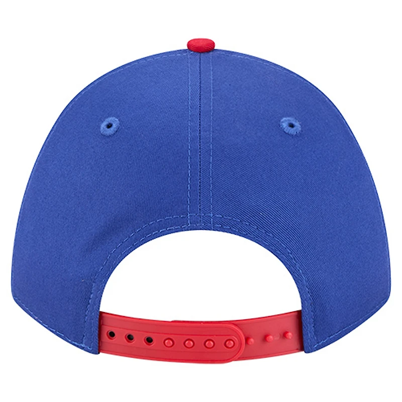 Men's New Era Royal Philadelphia 76ers Bold Arch COOLERA 9FORTY A-Frame M-Crown Adjustable Hat