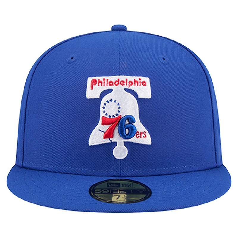 Casquette ajustée New Era Royal Philadelphia 76ers Core Logo 59FIFTY pour homme