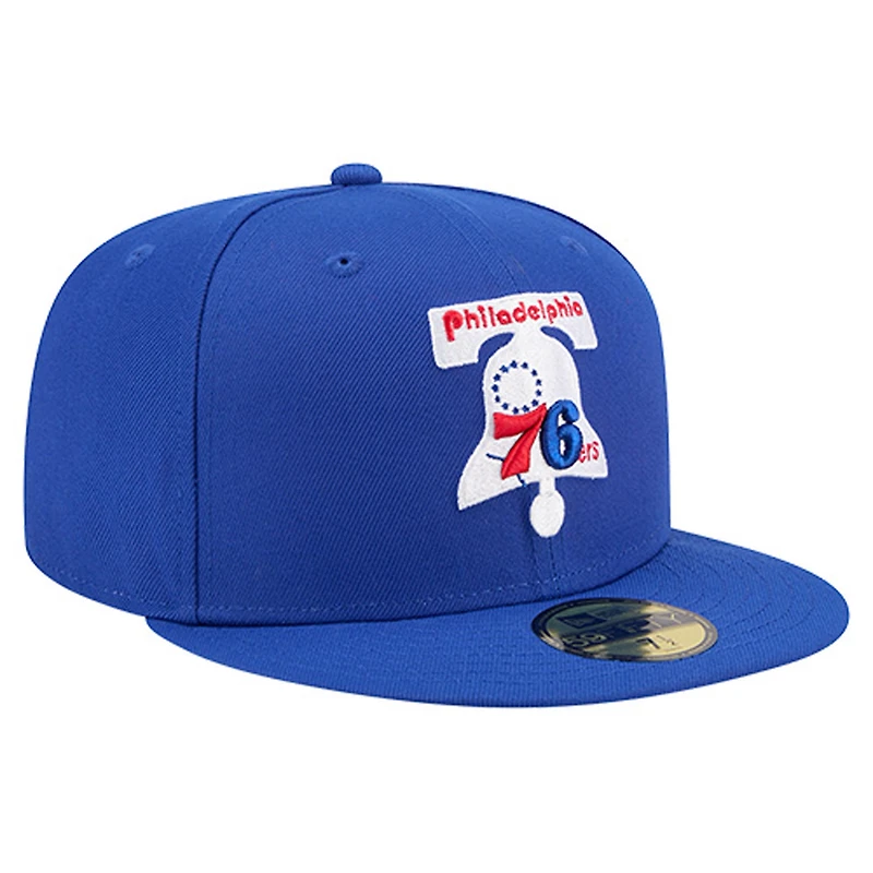 Men's New Era  Royal Philadelphia 76ers Core Logo 59FIFTY Fitted Hat