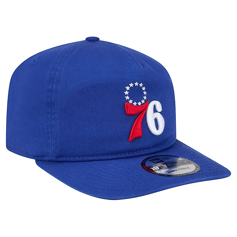 Men's New Era  Royal Philadelphia 76ers Cotton 19TWENTY Adjustable Hat