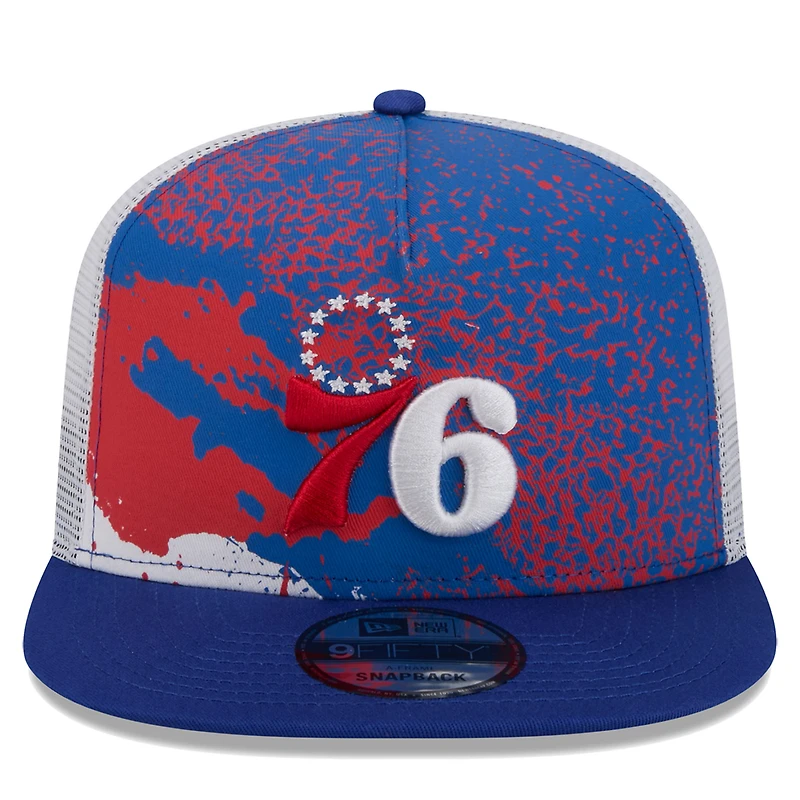 Casquette Snapback Royal Philadelphia 76ers Court Sport Speckle 9FIFTY New Era pour homme