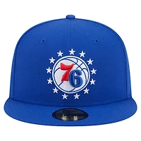 Men's New Era  Royal Philadelphia 76ers Deceptor 59FIFTY Fitted Hat
