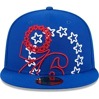 Casquette ajustée 59FIFTY Royal Philadelphia 76ers Game Day Hollow Logo Mashup New Era pour homme