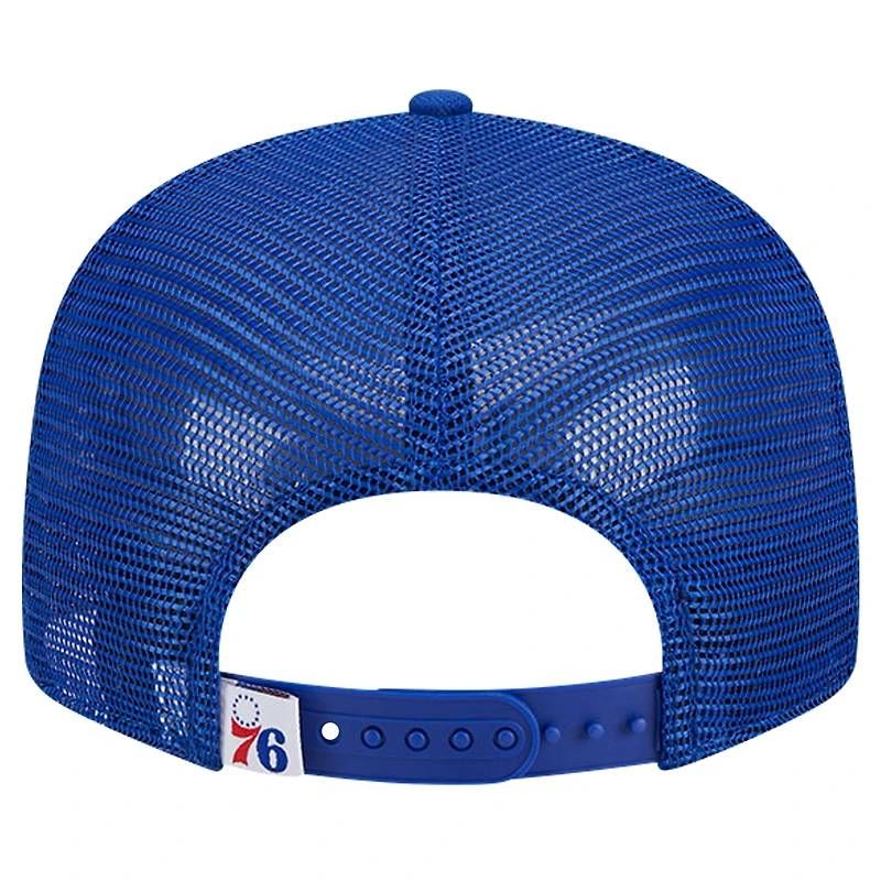 Casquette Snapback 9FIFTY en maille filet pour homme New Era Royal Philadelphia 76ers