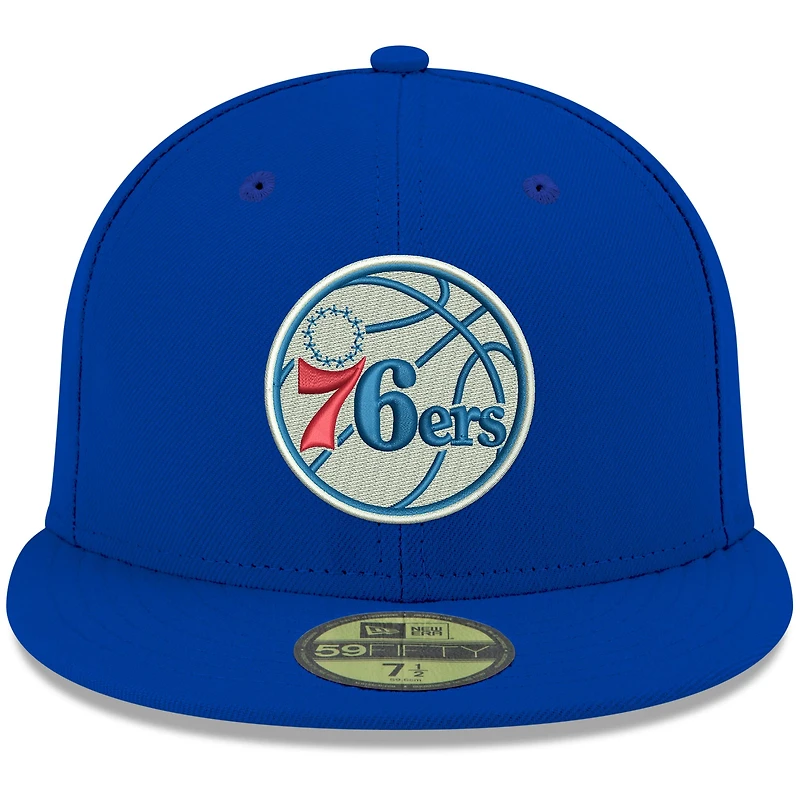 Casquette ajustée 59FIFTY pour homme, Royal Philadelphia 76ers, couleur officielle de l'équipe New Era