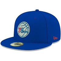 Casquette ajustée 59FIFTY pour homme, Royal Philadelphia 76ers, couleur officielle de l'équipe New Era