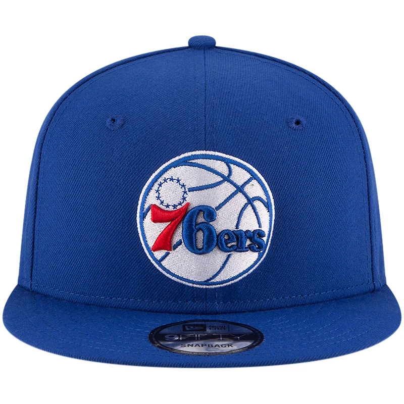 Men's New Era Royal Philadelphia 76ers Official Team Color 9FIFTY Snapback Hat