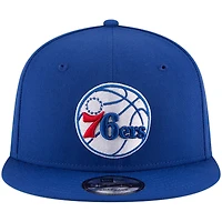 Men's New Era Royal Philadelphia 76ers Official Team Color 9FIFTY Snapback Hat